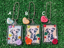 Load image into Gallery viewer, dalmatian party handmade keychain