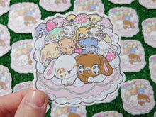 Load image into Gallery viewer, sugar bunnies critter besties waterproof sticker
