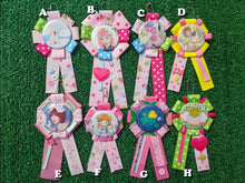 Load image into Gallery viewer, handmade rosette can badge 2way clip (girly and pink vibe)