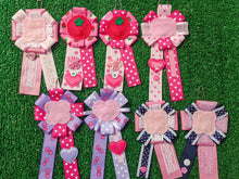 Load image into Gallery viewer, handmade rosette can badge 2way clip (girly and pink vibe)
