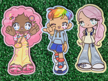 Load image into Gallery viewer, magic pony friend group gijinka waterproof sticker
