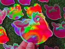 Load image into Gallery viewer, serendipity the pink dragon holographic vinyl sticker