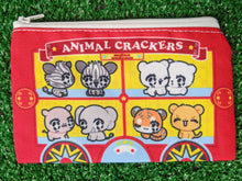 Load image into Gallery viewer, animal crackers zipper pouch
