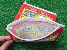 Load image into Gallery viewer, animal crackers zipper pouch
