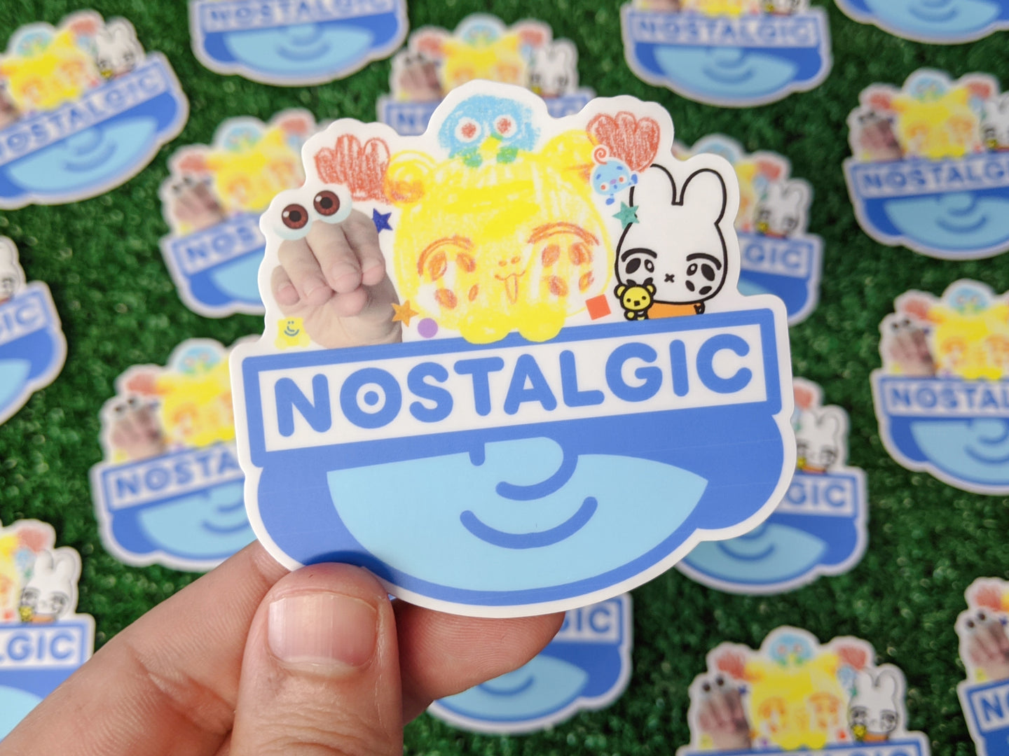 nostalgic noggin waterproof sticker