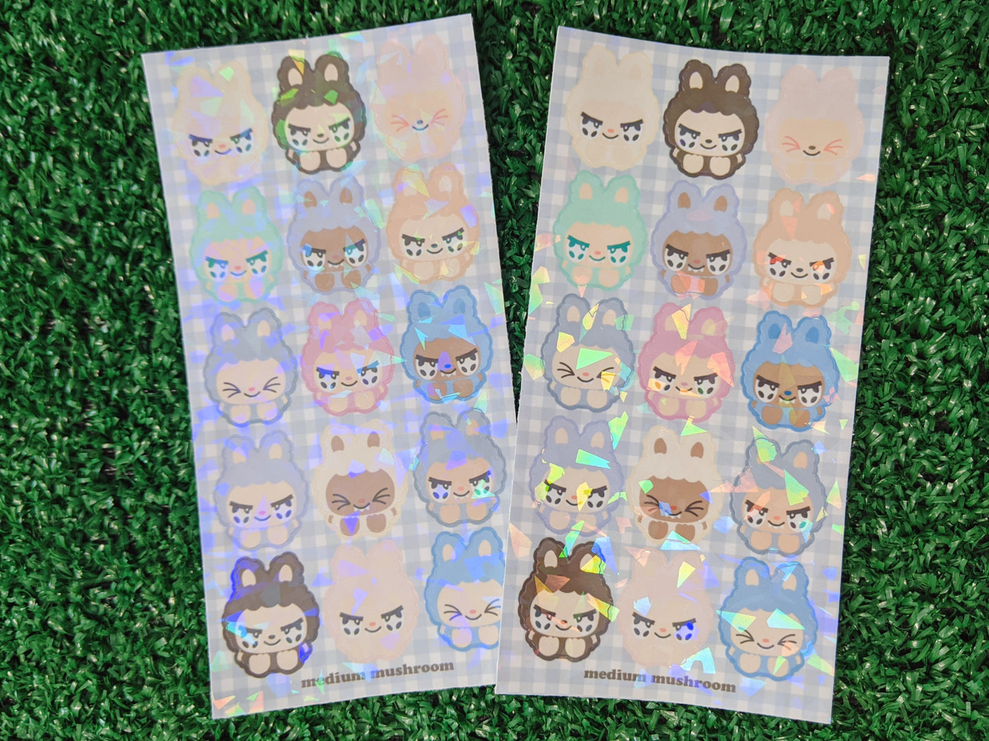 collectible monster holographic sticker sheet