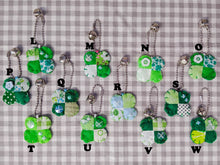 Load image into Gallery viewer, embroidered clover keychain
