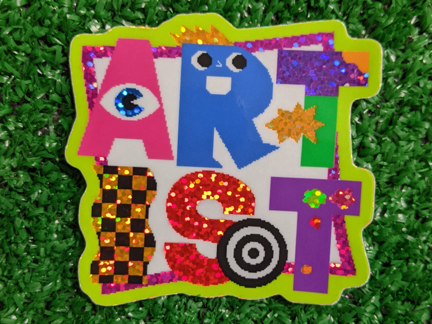 ARTIST pix holographic vinyl sticker