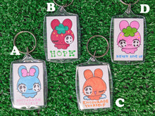 Load image into Gallery viewer, encouraging bunny keychains
