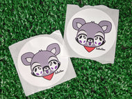 haunted theme park raccoon sticker