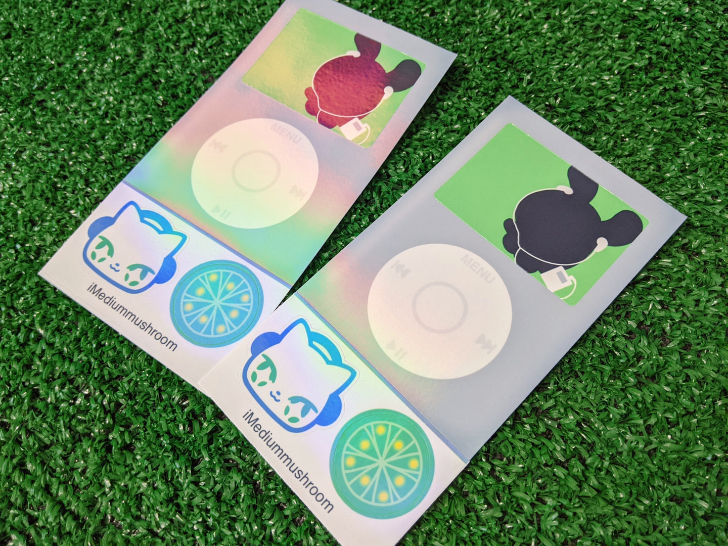 nostalgic mp3 holographic sticker sheet