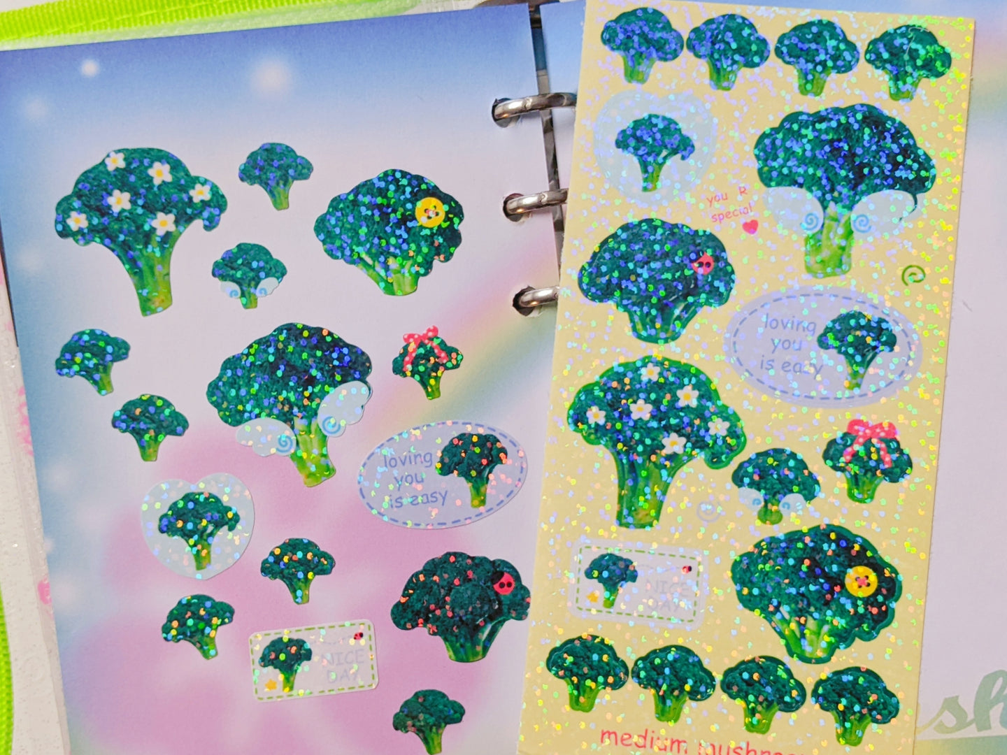 broccoli love sticker sheet