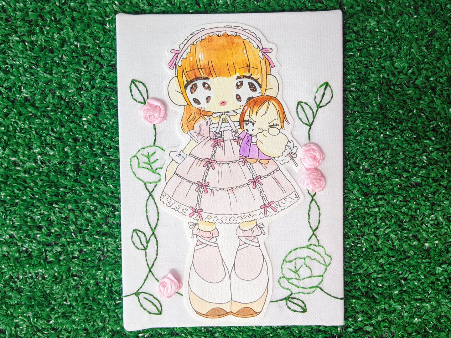 momoko original mixed media painting