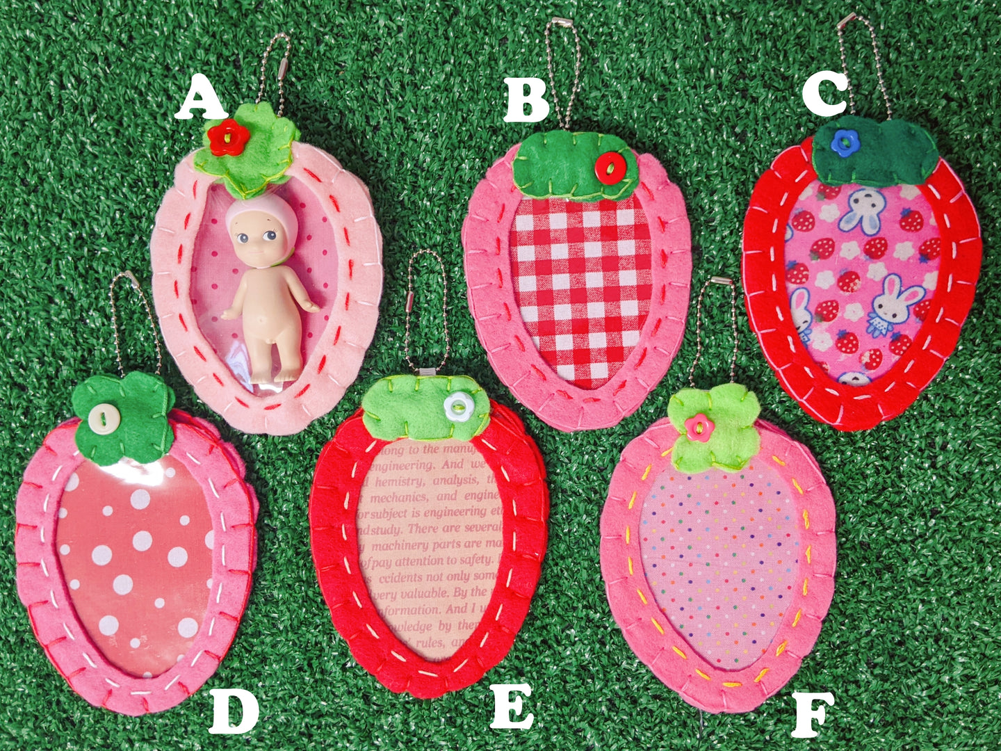 strawberry baby carrier [trinket display keychain]