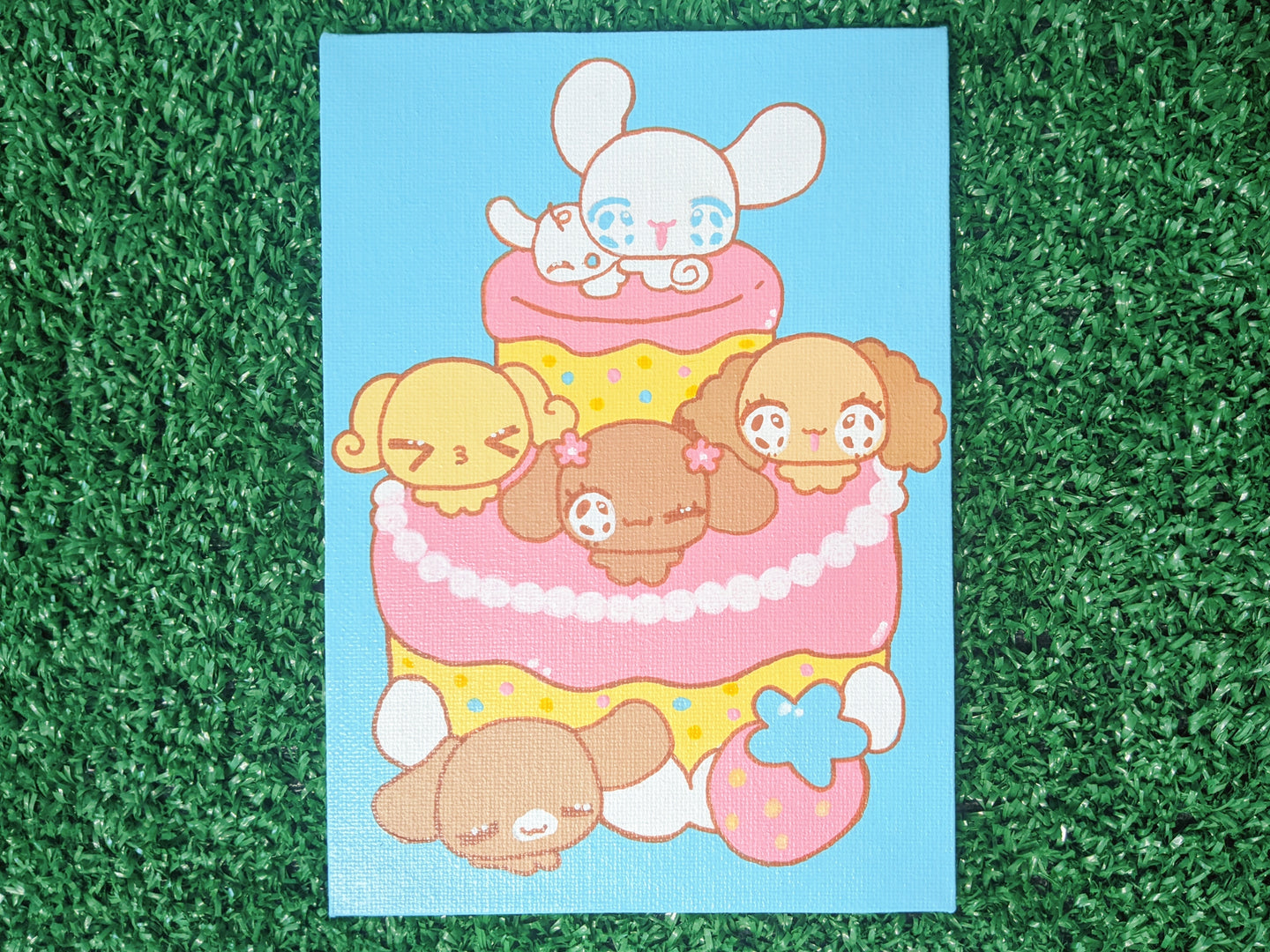 cinnamon cafe cake original painting