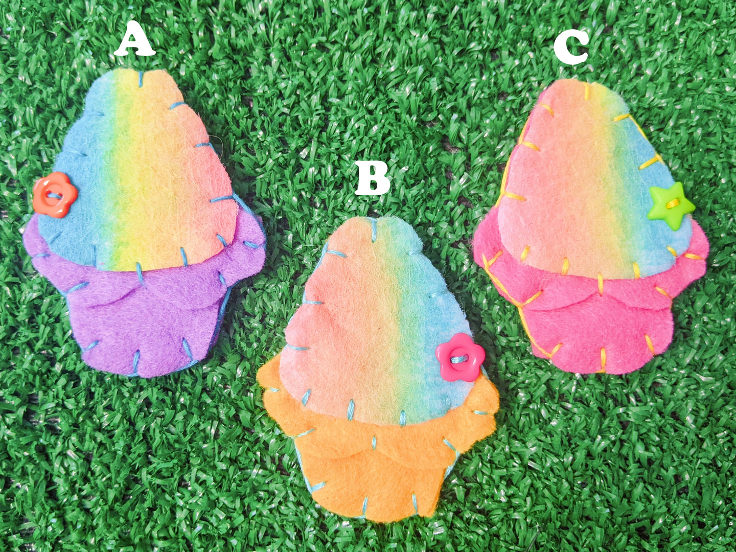 shave ice handmade pin