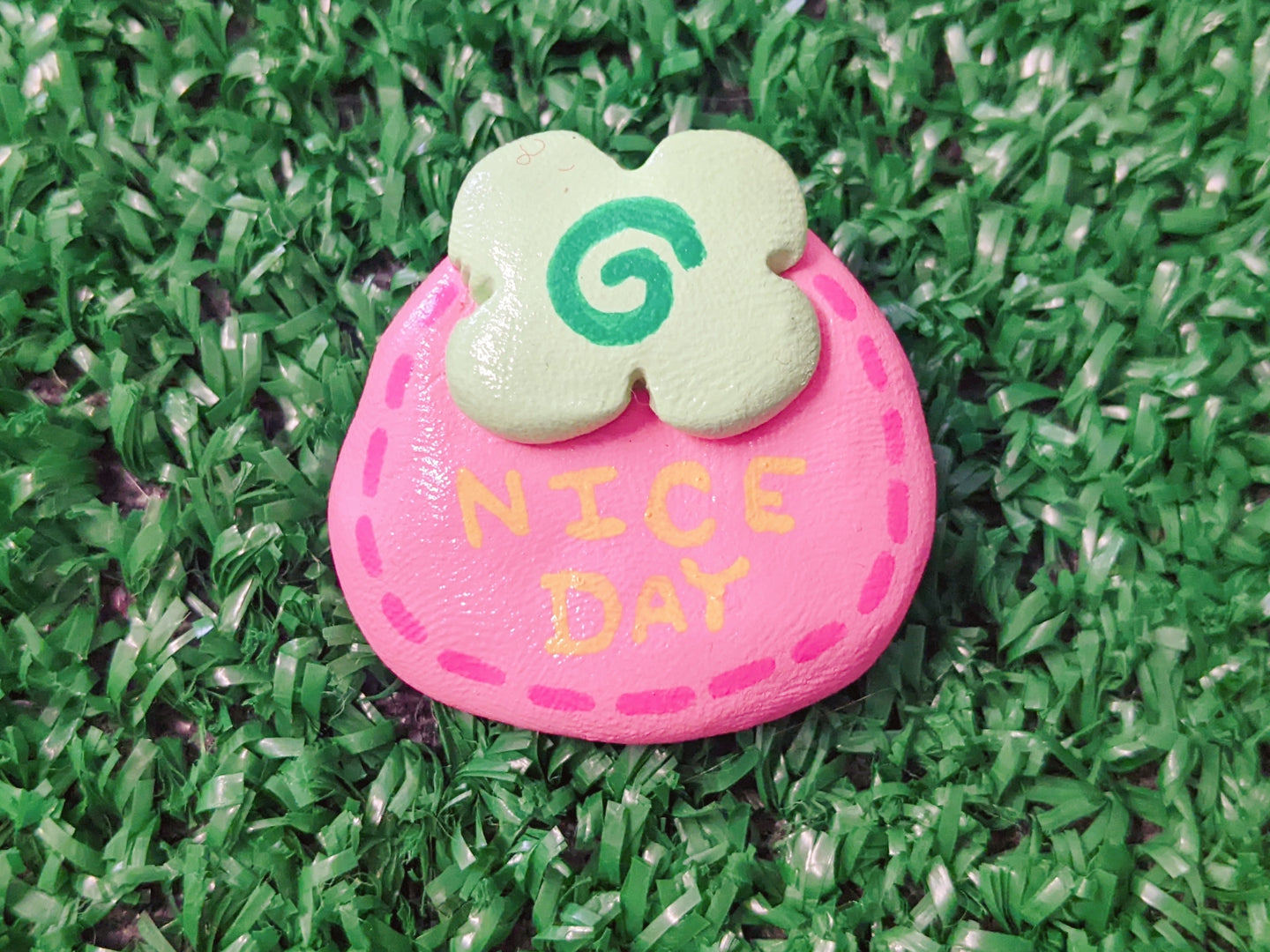 nice day handmade pin