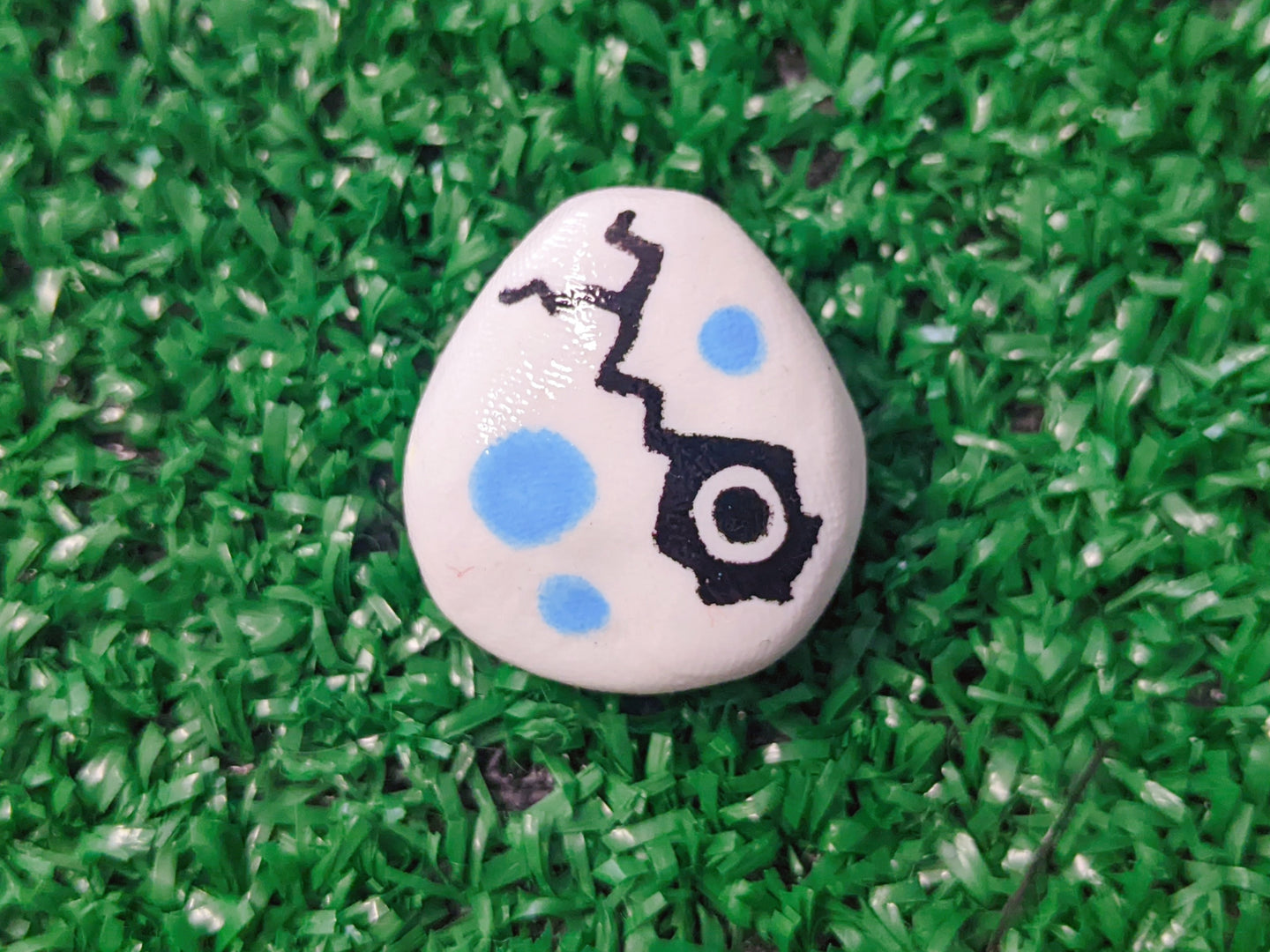 secretive egg handmade pin
