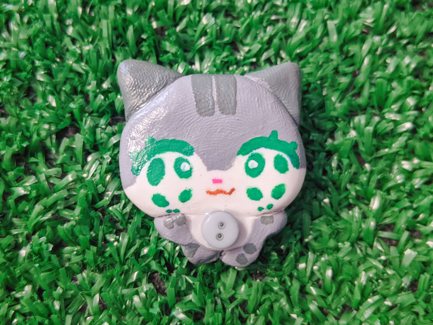 sweet memory tabby handmade pin