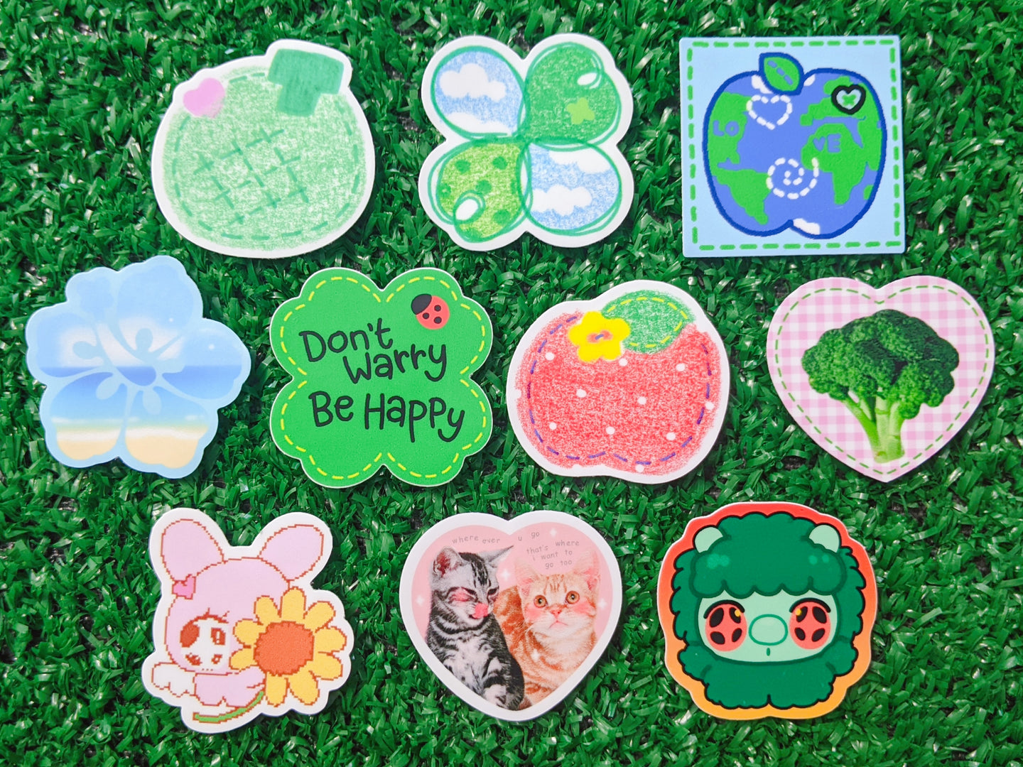 little waterproof vinyl stickers (set 1)