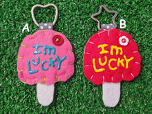 Load image into Gallery viewer, handmade lucky mushroom keychain
