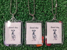 Load image into Gallery viewer, dalmatian party handmade keychain

