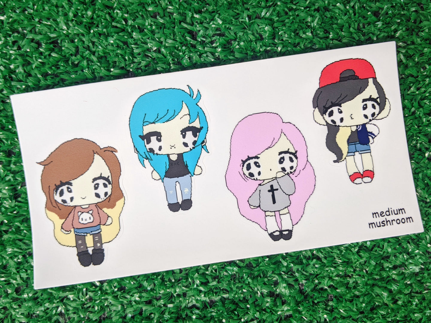 hipster girls vinyl sticker sheet
