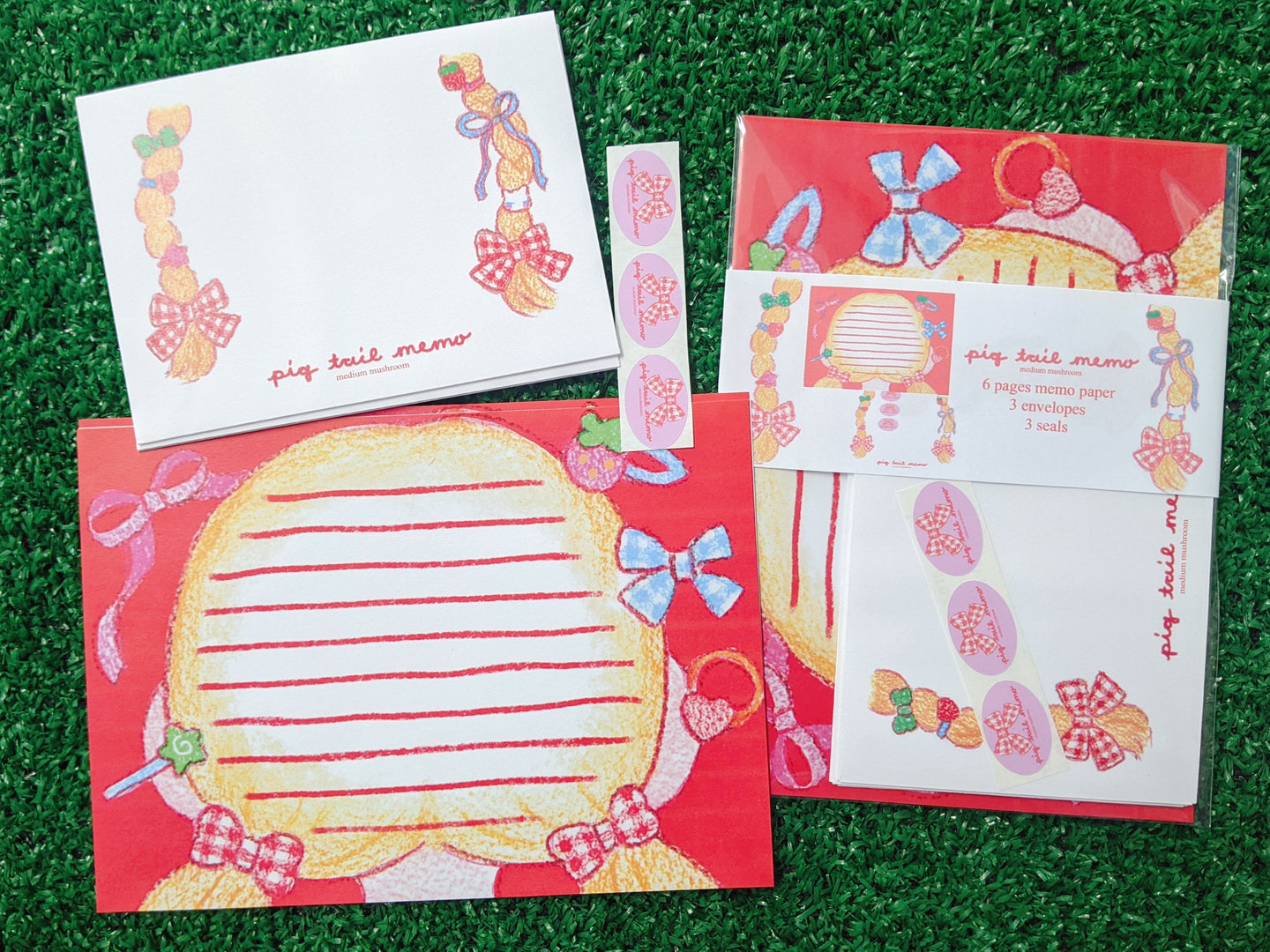 pig tail memo letter set