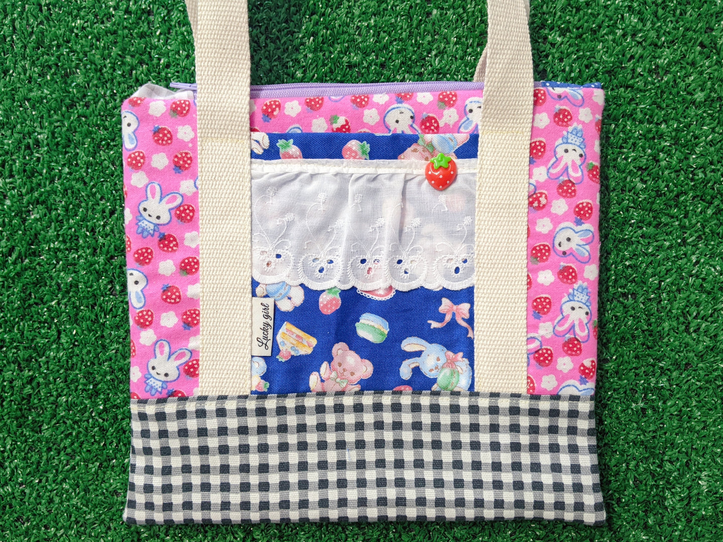 handmade mini tote bag