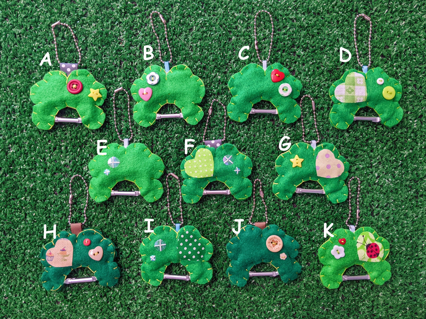 handmade clover carabiner