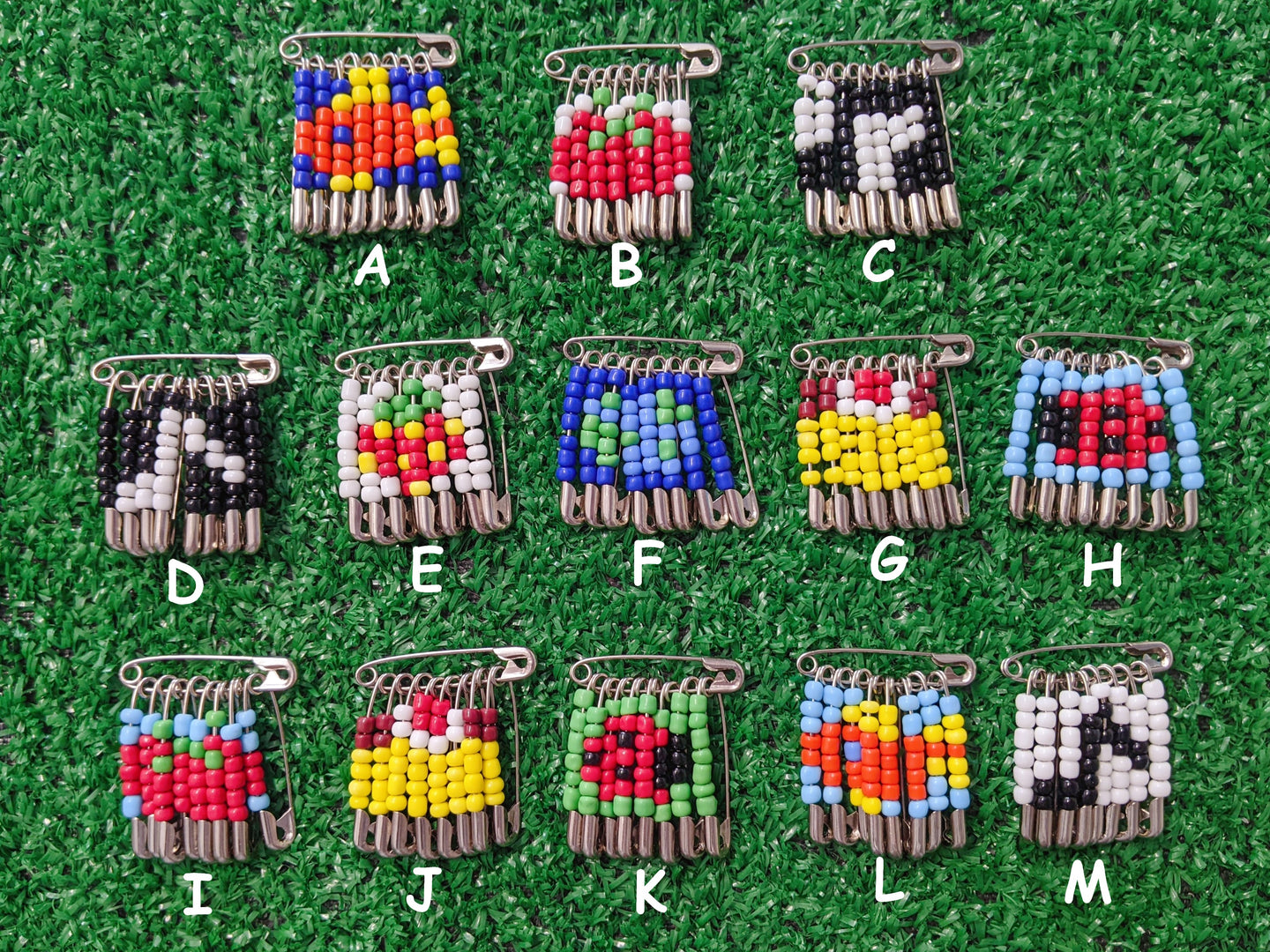 handmade safety pin brooch