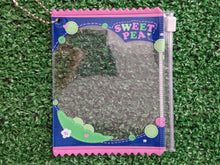Load image into Gallery viewer, "sweet pea" pvc pouch keychain
