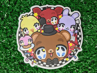 haunted pizzeria animatronic waterproof sticker