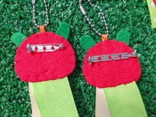 Load image into Gallery viewer, nostalgic caterpillar handmade ribbon badge
