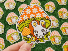 Load image into Gallery viewer, groovy mushroom bunny waterproof sticker
