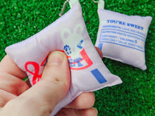 Load image into Gallery viewer, pink sweetener pillow keyring
