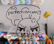 Load image into Gallery viewer, &quot;no perfectionism!&quot; clear vinyl die cut sticker
