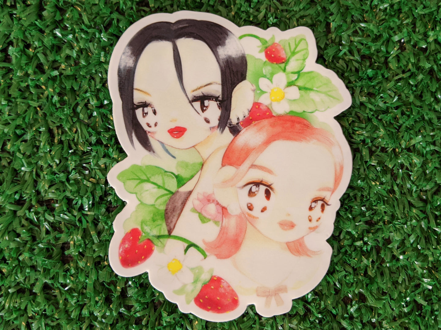 nana strawberry waterproof sticker
